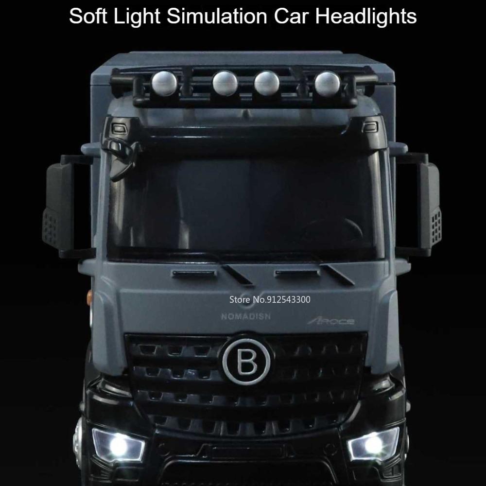 1:18 Maßstab Offroad Wohnmobil Modellauto Spielzeug Ton Licht Türen Öffnen Legierungskörper Klappbarer Rückspiegel Modelle Spielzeug Hobby Ornamente