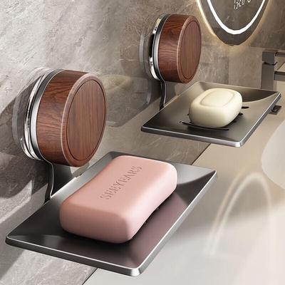 Walnut Wood Wall-Mounted Drainable Soap Dish