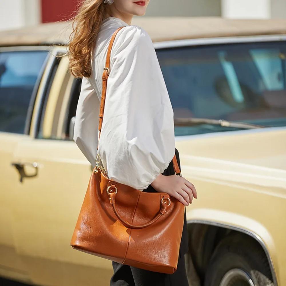 2025 New Genuine Leather Women's Handbags New First Layer Cowhide Shoulder Crossbody Bag Large Capacity Messenger Tote Bags
