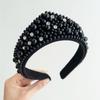 Baroque Fabric Hair Bands Elastic Hair Hoop New Pearl Headband  Headwear