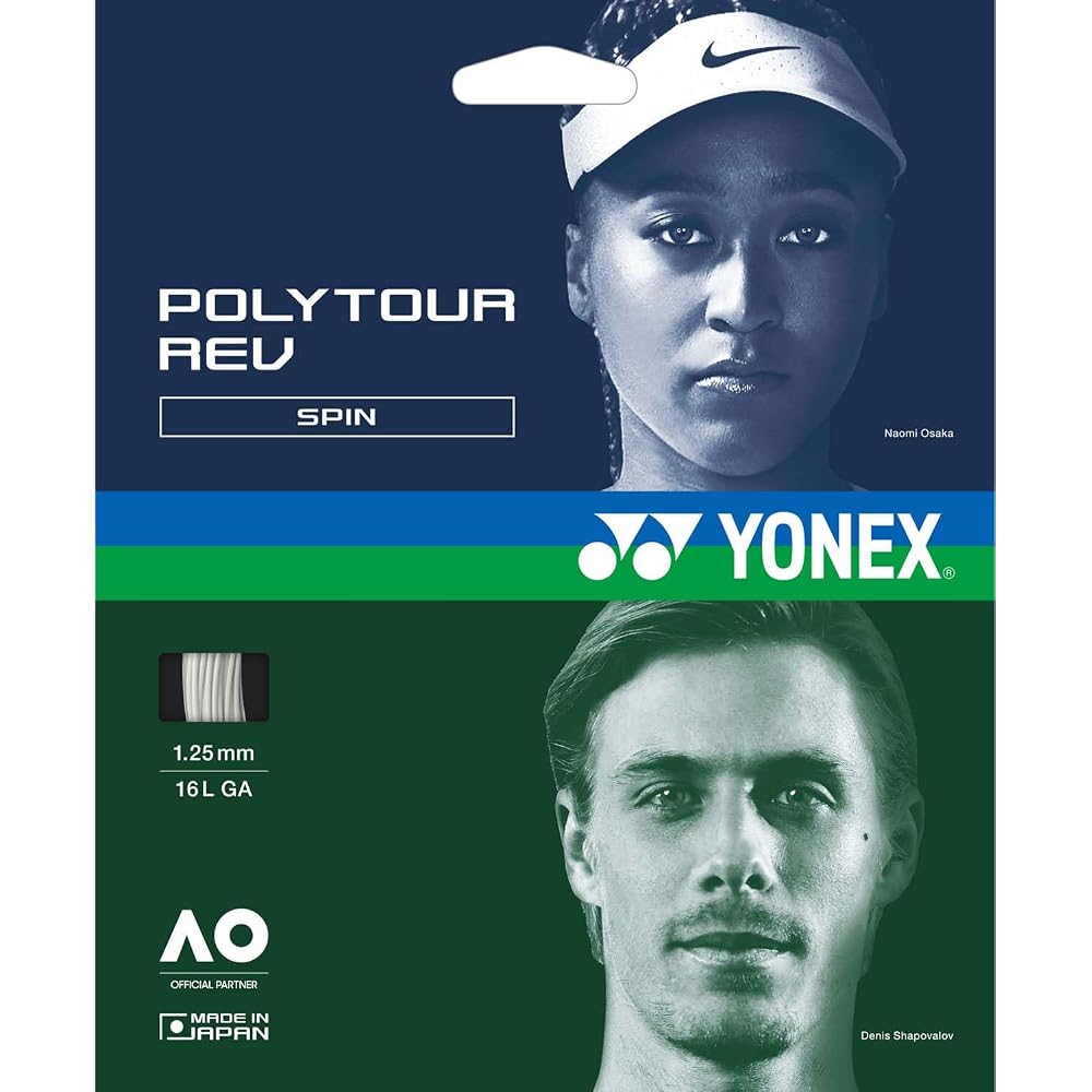 YONEX Poly Tour Rev 125 Tennis String High Spin White 011 200m