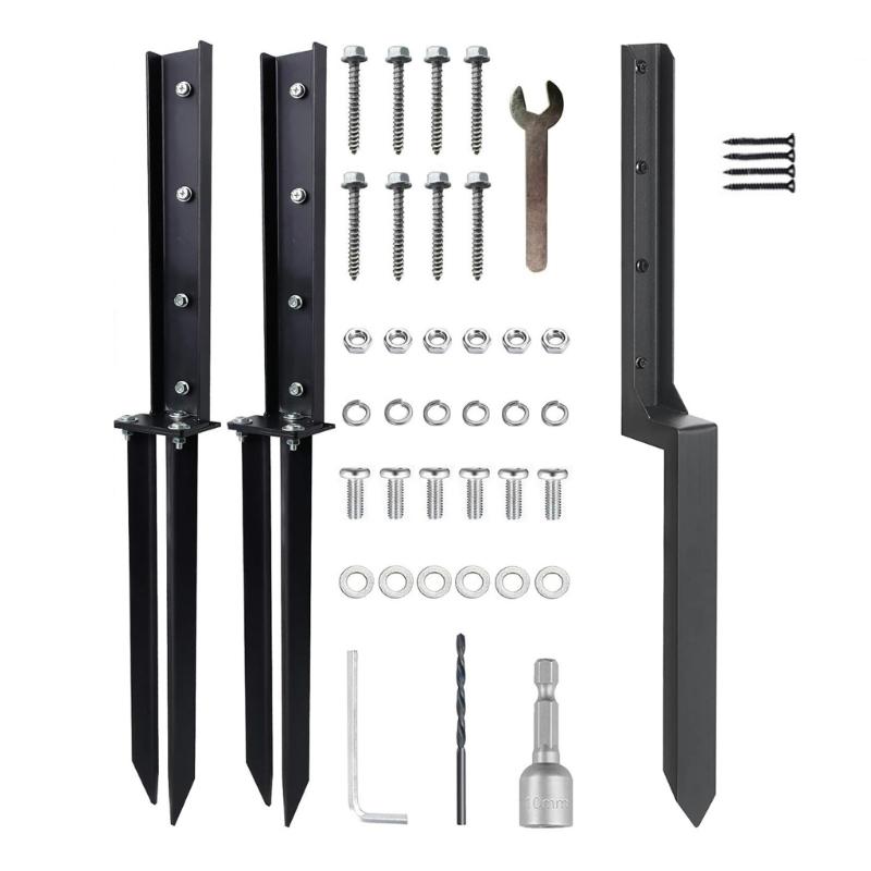 Steel Fence Support Pin Repair Stake Stabilizers 33.6Inch Fit for Fixing Tilted/Broken Wood Fence Post Easy Installation