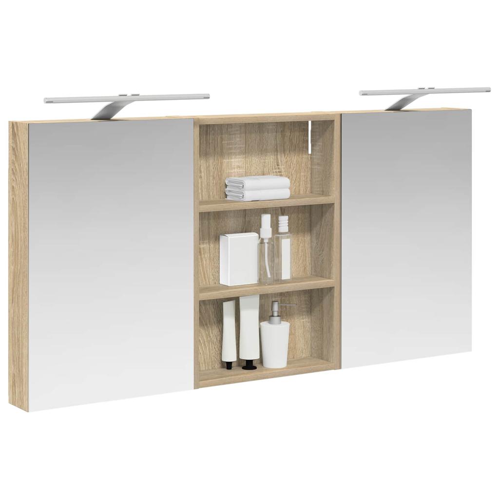 Bathroom Cabinet Set 3 Pcs 120 X 10.5 X 60.5 Cm Particleboard