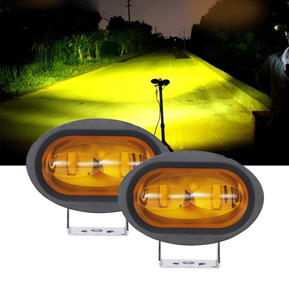 

GREENBEAN Мотоциклетный светодиодный противотуманный свет 40 Вт Заливающий CREE Широкий луч Высокая водонепроницаемость и регулируемый ПК для работы Туман Комплект из 2 фонарей, Луч, Чипы, Угол, Яркость,