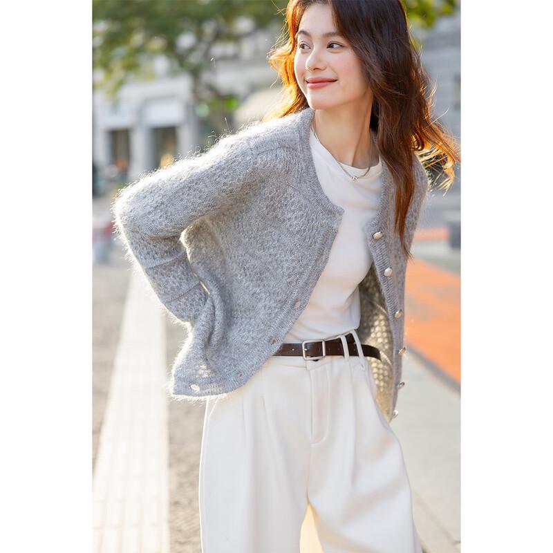 Mokana Women's Double-Layer Knit Long-Sleeve Sweater