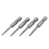 12Pcs Chrome Vanadium Steel 1 4in Hex Shank T5 T40 Magnetic Security Star Screwdriver Bits