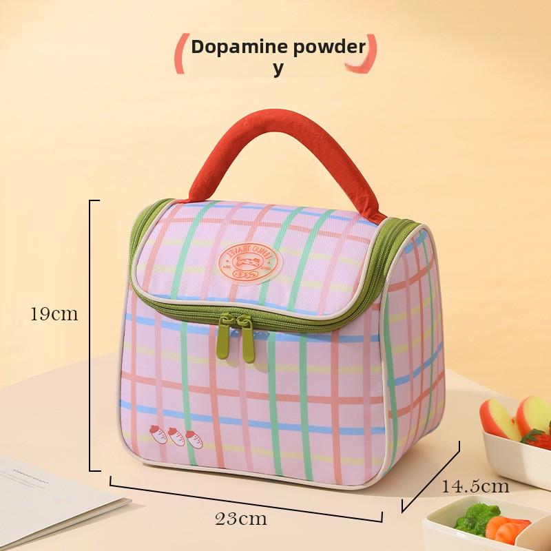 

Lunch Tote Bag Insulated Bento Bag for Office Workers and Students, Thickened Aluminum Foil Lunch Bag, Long-lasting Lunch Bag розовый