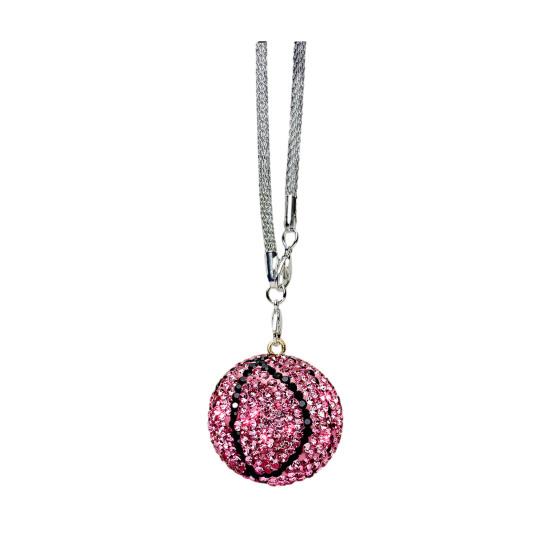 Rhinestone Basketball Car Hanging Ornament Sports Fan Pendant for Rearview Mirror Vehicle Interior Decor Unique Gift for Basketball Fans