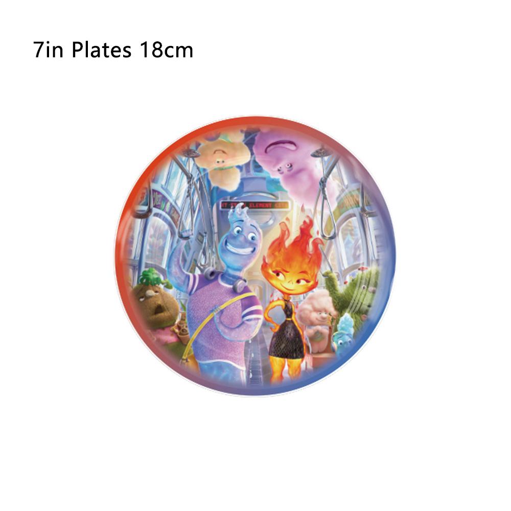 51 pcs Elemental Party Supplies Decoration Include Plate Napkin Tablecloth Cup