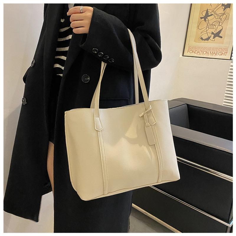 

Autumn and winter big bag women s 2 new trendy simple large-capacity soft leather tote bag casual versatile shoulder bag белый