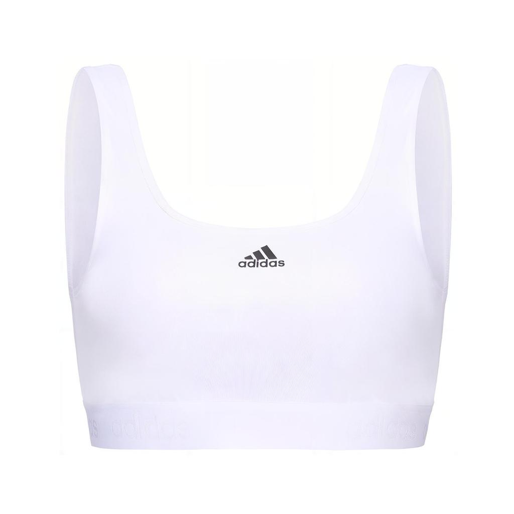 Adidas Letter Print Wireless Breathable Bralette Women Underwear White 4A7H11-192