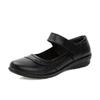 Flats Black Women Spring Autumn Soft Genuine Leather Shoes Brand Elegant Ladies Mary Jane Mother Shoes Plus Size 41