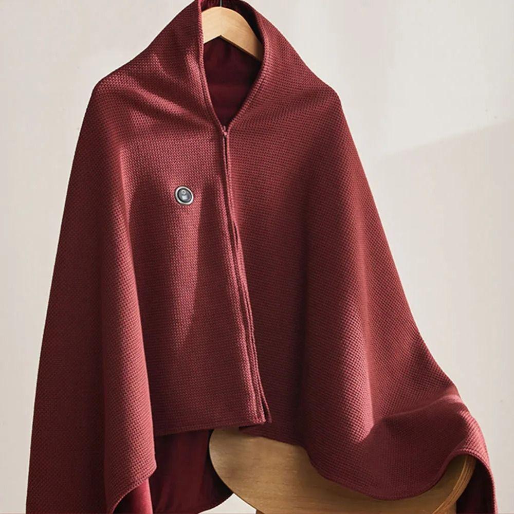 Wearable Electric Heated Blanket 3 Heating Levels Warm Heating Scarf Soft Heating Large Shawl Home