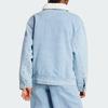 adidas Originals Spicy Girl Trefoil Patchwork Velvet Denim Jacket Women Outerwear Light-Blue IS5250