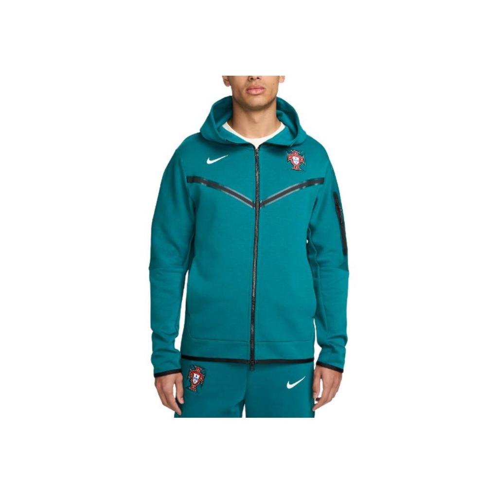 Nike Portugalsko Tech Fleece Windrunner Pohodlná Měkká Bunda na Zip s Dlouhým Rukávem Pánská Bunda Křišťálově Modrá FZ5829-381