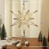 Cross-border Christmas Tree Topper: Iron Art Five-Pointed Star Decoration.