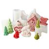 Elegante Silikon-Seifenformen Weihnachtsthema Kerzen-Bastelformen Silikontextur Handwerkszeug Handarbeitsbedarf