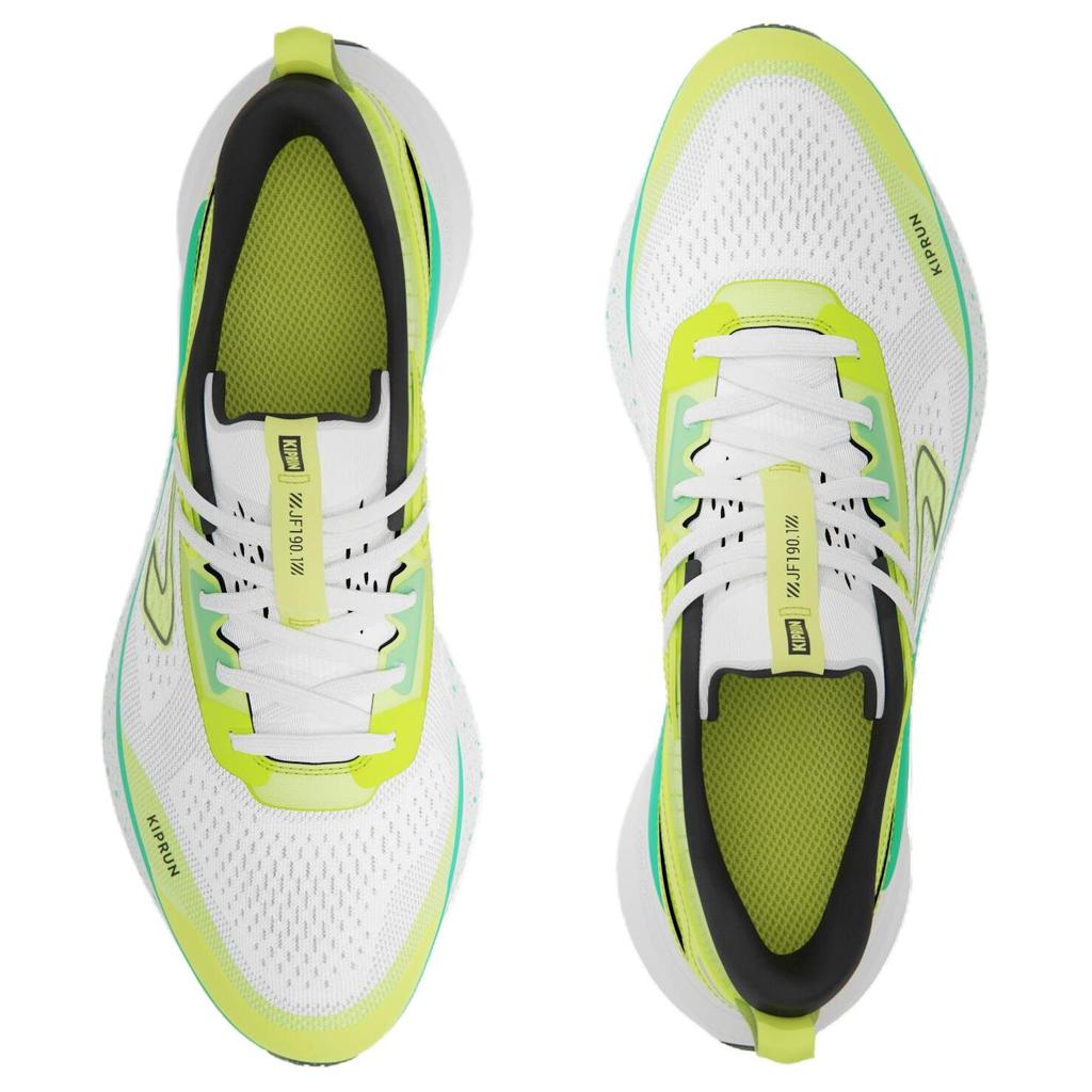 DECATHLON JF190.1 Comfortable Short Distance Shock-Absorbing Anti-Slip Abrasion Breathable Low-Top Running Shoes Men's White Green