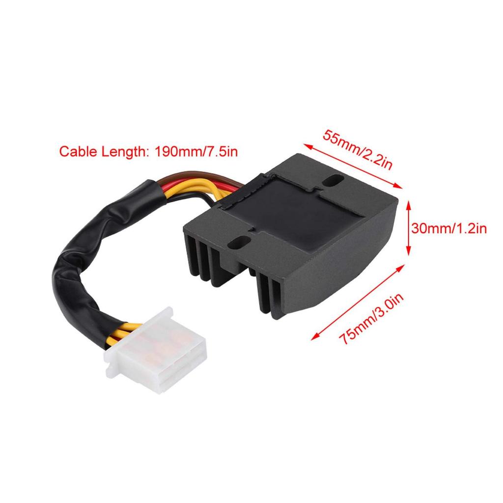Yctze Motorcycle Regulator Rectifier, Motorcycle Voltage Regulator Rectifier for Kawasaki EN400EN500 EL250 EL252 Z750EX400