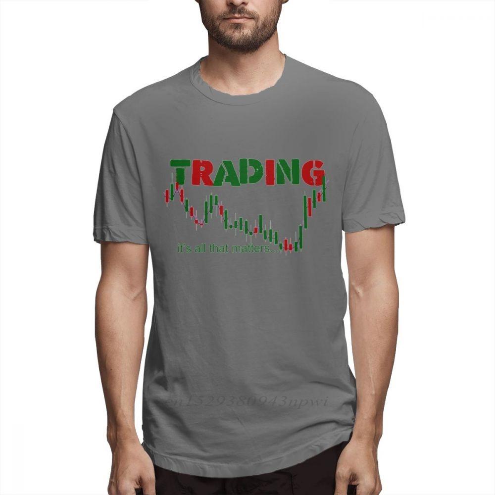 Mens Oneck Share Stock Trading Tee Shirt Investment Forex Stock market Candlestick chart Harajuku T shirt