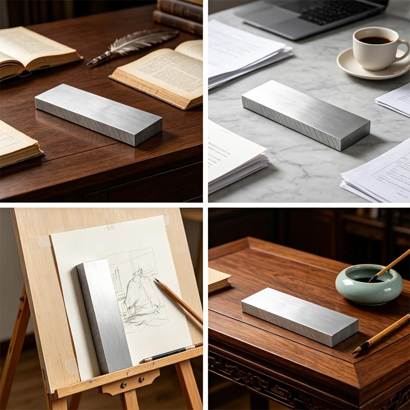 1pc Aluminum Paperweight,Practical Functions, Suitable for Desktop Calligraphy, Painting Use.Press Paper,Is Lightweight,Durable