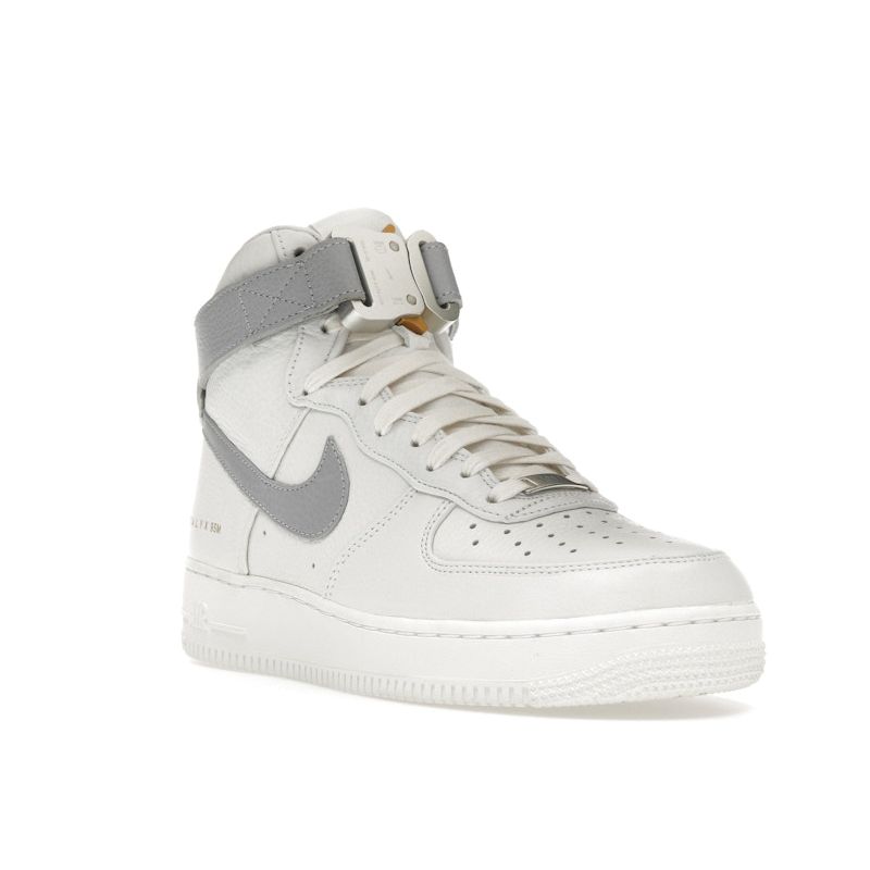 1017 ALYX 9SM X Nike Air Force 1 High White Wolf Grey Unisex Sneakers CQ4018-104