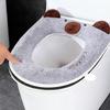 Winter Home Use Plush Toilet Seat Cushion, Zipper Design, Thickened Skin-Friendly, Bathroom Comfortable Toilet Seat Cover