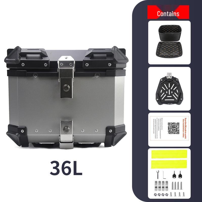 Quick Release Aluminum Motorcycle Tail Box - Available In 28L To 100L Capacities