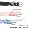 DC003 1Pc PU Leather Delicate Pet Dog Collar, High-Quality Leather Fabric And Alloy Fittings. Beautiful Gemstone Decoration. Sui