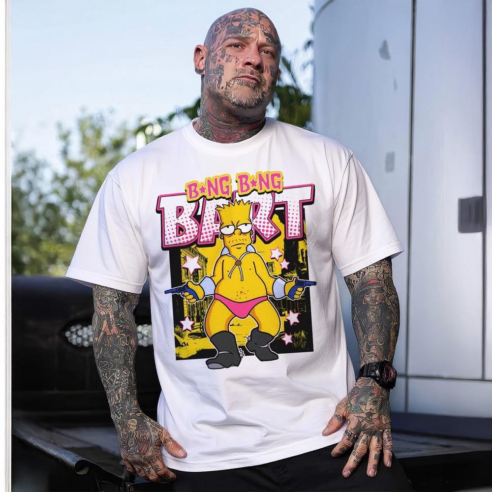 

Винтажная Ретро Футболка Bang Bang Bart Мерч к Фильму Подарок для Мужчин Поклонников Кино 4XL