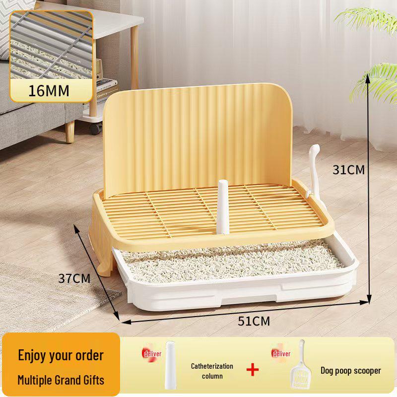Anti-Splash Dog Toilet - Easy Clean Potty with Post for Medium and Small Dogs