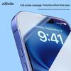 Azeada HD Tempered Glass Anti-Peep Screen Protector for iPhone 15/iPhone 16 Pro - Dust-Free, Instant Application