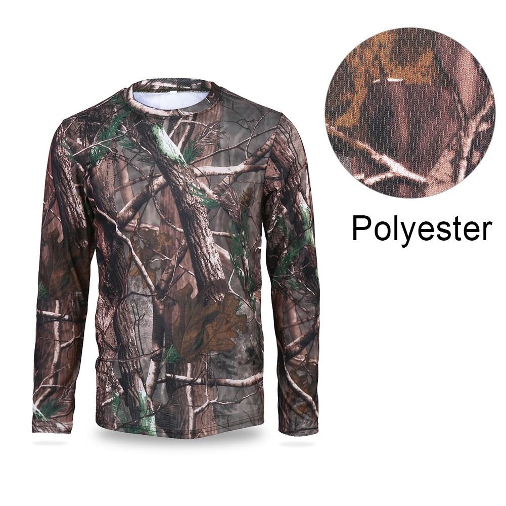 

Men Long Sleeve TShirt Quick Drying Clothes for Camping Outdoor Sports (M)