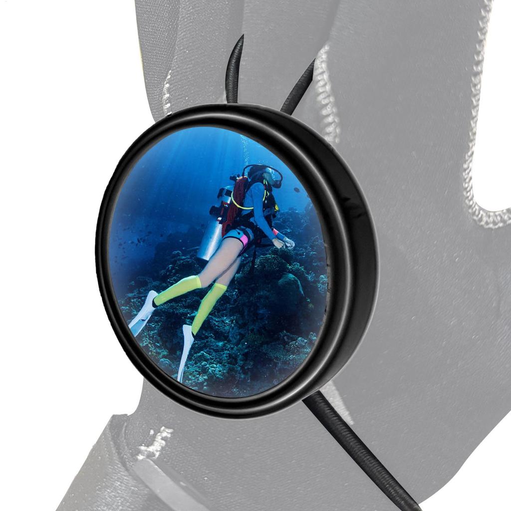 Espejo Compacto de Buceo Espejo de Observación para Buzos Portátil Ajustable Redondo Equipo Submarino para Deriva Hombres Mujeres Deportes al Aire Libre
