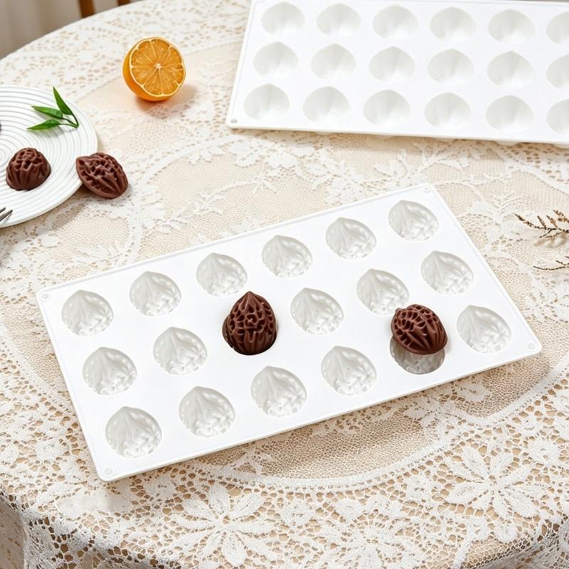 Multipurpose 18 Hole Silicone Nut Molds French Dessert Equipment For Crafting Chocolate Desserts And Sweet Cake