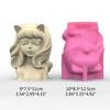 Stifthalter Blumentopf Silikonform Niedliche Mädchen Epoxidharzform DIY Dekoration Werkzeuge Sukkulenten Pflanzgefäß Herstellungszubehör