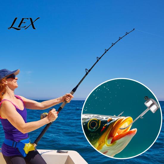 High Strength Hooks 50Pcs Metal Fishing Set, 3.5/5/7/10/14g Jig Head Hook, Heavy Tackle Accessories Duty Fish Hook with Barbs for Freshwater Saltwater