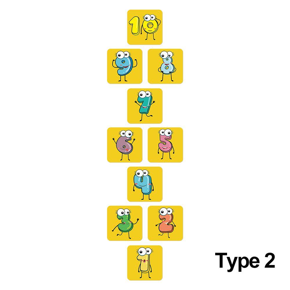 Self-adhesive Home Decoration Nursery Decals Parent-Unisex Gift Floor Stickers Cartoon Number Grids Hopscotch Game