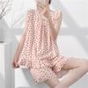 Pajamas Women's Summer Cotton and Silk Thin Suspender Sexy Cotton Silk Loungewear Sweet Shorts Two-piece Set Air Conditioning Clothing Summer