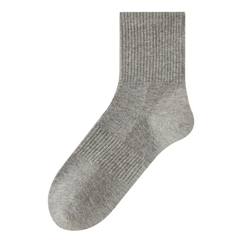 Women's Autumn Woolen Warm Mid-leg Socks, Women's Socks, Antibacterial and Deodorizing, Thickened White Long Socks for Autumn and Winter