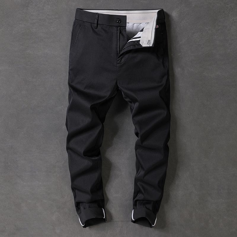 

Casual Pants for Men s Spring and Summer New Conical Small Straight Cutlery Pants for Business Thin Slim Fit Trousers for Men 38