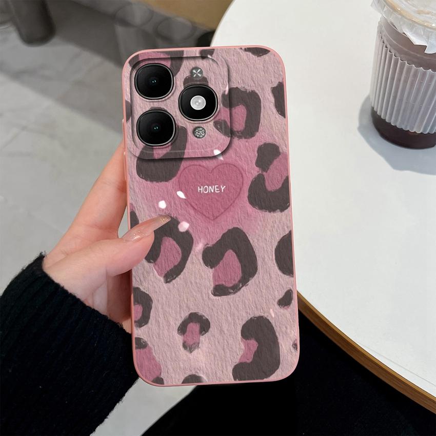 For itel A90 A50C A80 P60 S25 Ultra Power 70 Phone Cover Pretty Flower Pattern Smooth Liquid Silicone Screen Protector Shockproof Case For itel Casing