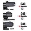 Eot**h G45 5X Magnifier Sight Scope G33 G43 3X Folding Side Flip Magnifiers Tactical Combo Hunting Amplify Adjustable Scopes