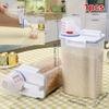 1pc New Kitchen Storage Organizer Grain Storage Container Rice Holder Box Cereal Bean Container Sealed Box with Measuring Cup