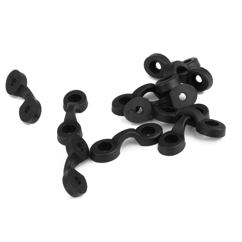 10Pcs Kayak Canoe Boats Nylon Deck Loops tie Pad Eye Buckle