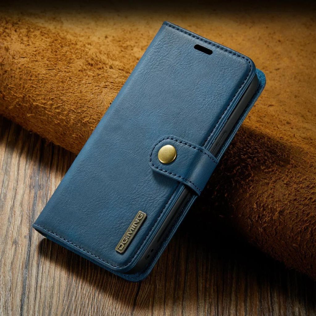 DG.Ming for IPhone 18 17 16 Pro Max 15 14Plus 12 11 13Mini Luxury 2-Folding Wallet Case Detachable Leather Magnetic Flip Cover Case