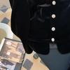 Elegant Age-Reducing French Velvet Doll Collar Shirt for Women