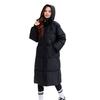 Long Puffer Jacket for Women Thicken Warm Quilted Hooded Coat Zip Up Full Length Down Coat Winter Outerwear