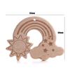 1Pcs Wooden Rodent Teethers Baby Cartoon Animals Rainbow Ice Cream Beech Teether Pendant For Baby Pacifier Chain Nurse Gifts Toy