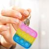 24Pcs Mini Pop Fidget Keychain Toys Bulk Value Pack, Colorful Silicone Sensory Toys for Party Favors and Classroom Prizes